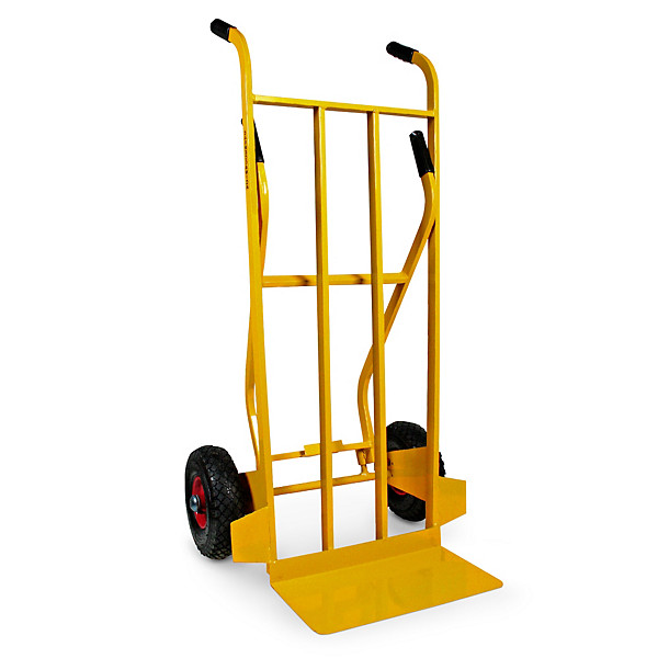 Carrello portapacchi doppia impugnatura ruote pneumatiche portata 250 kg