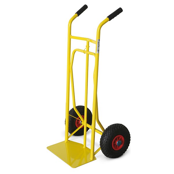 Carrello portasacchi con doppia pedana ruote pneumatiche portata 150 kg - 2