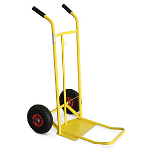 Carrello portasacchi con doppia pedana ruote pneumatiche portata 150 kg Carrello portasacchi con doppia pedana ruote pneumatiche portata 150 kg
