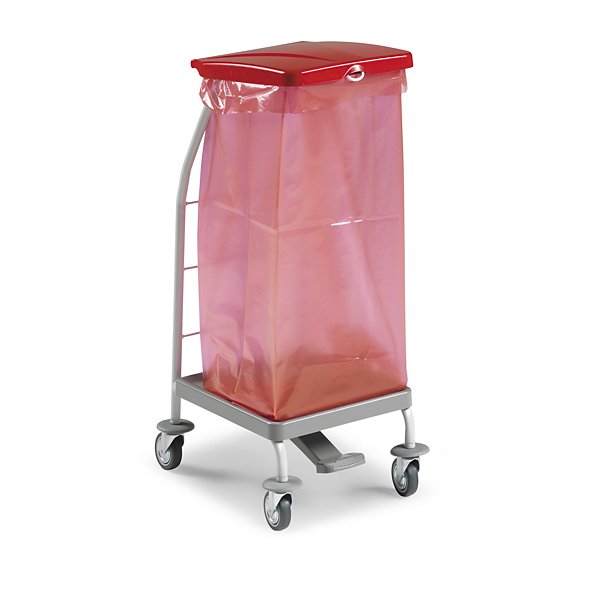 Carrello portasacchi spazzatura singolo capacità 70 litri - 2
