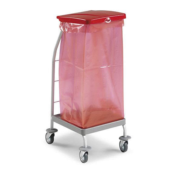 Carrello portasacchi spazzatura singolo capacità 70 litri - 1