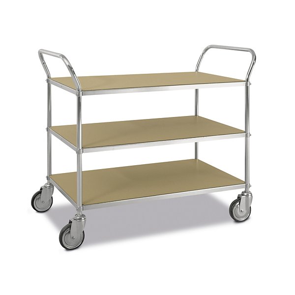 Carrello portatutto 3 ripiani con tappetino dissipativo ESD 4 ruote girevoli 850 x 435 x 950 mm portata 150 kg - 3