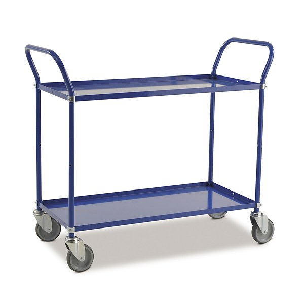 Carrello portatutto arancio 2 ripiani 4 ruote girevoli 2 con freno 1080 x 480 x 940 mm portata 250 kg - 2