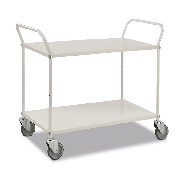 Carrello portatutto arancio 2 ripiani 4 ruote girevoli 2 con freno 1080 x 480 x 940 mm portata 250 kg - 3