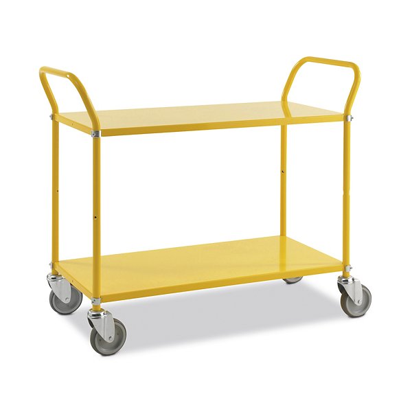 Carrello portatutto arancio 2 ripiani 4 ruote girevoli 2 con freno 1080 x 480 x 940 mm portata 250 kg - 5