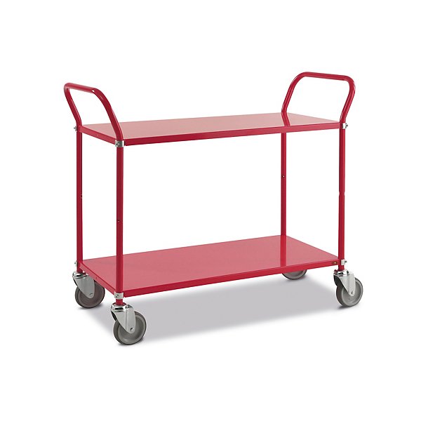 Carrello portatutto arancio 2 ripiani 4 ruote girevoli 2 con freno 1080 x 480 x 940 mm portata 250 kg - 10