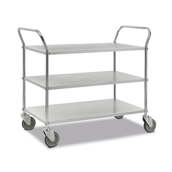 Carrello portatutto bianco 3 ripiani 4 ruote girevoli 1080 x 480 x 940 mm portata 250 kg - 4