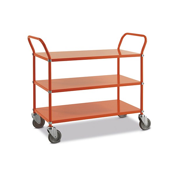 Carrello portatutto bianco 3 ripiani 4 ruote girevoli 1080 x 480 x 940 mm portata 250 kg - 9