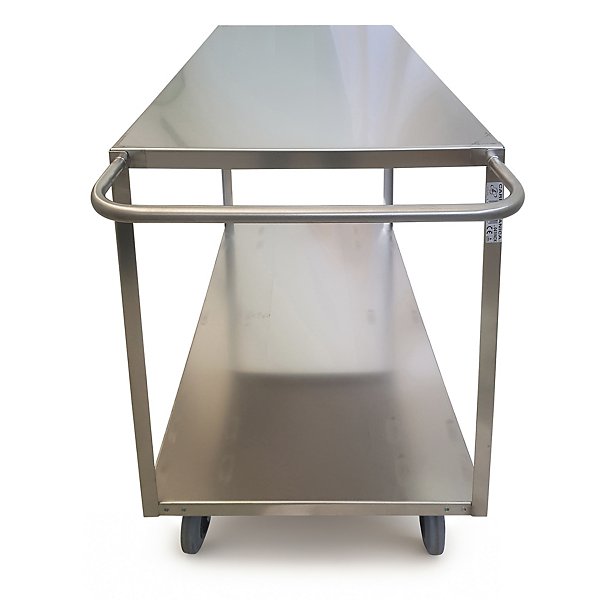 Carrello portatutto grande a 2 Piani in acciaio inox AISI 304 con ruote con freno - 5