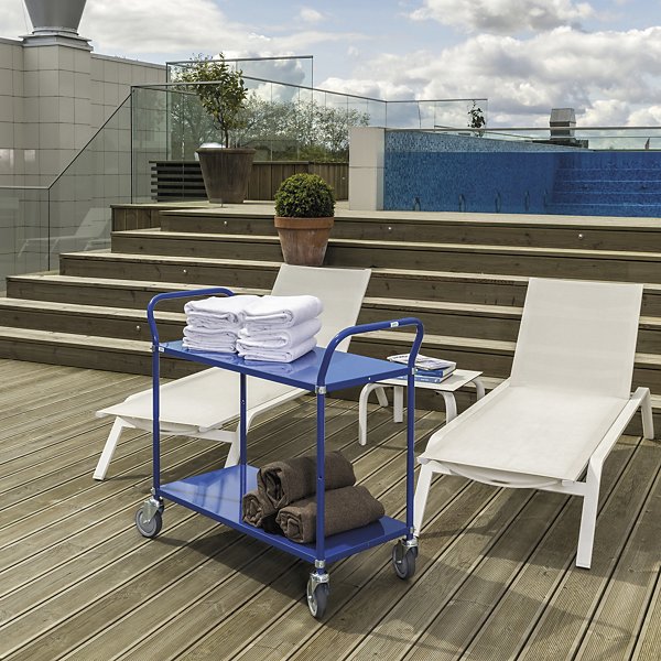Carrello portatutto nero 3 ripiani 4 ruote girevoli 1080 x 480 x 940 mm  portata 250 kg - 6