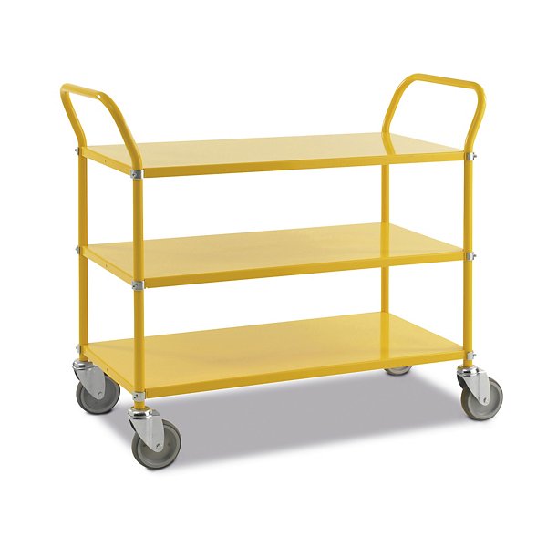 Carrello portatutto nero 3 ripiani 4 ruote girevoli 1080 x 480 x 940 mm  portata 250 kg - 5
