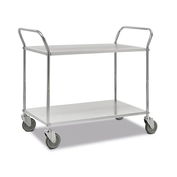 Carrello portatutto rosso 2 ripiani 4 ruote girevoli 2 con freno 1080 x 480 x 940 mm  portata 250 kg - 4