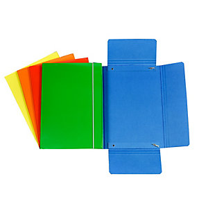 CART. GARDA Cartellina con elastico - cartone plastificato - 3 lembi - 17x25 cm - colori assortiti - Cartotecnica del Garda