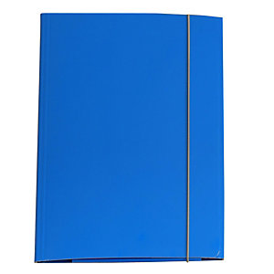 CART. GARDA Cartellina con elastico - cartone plastificato - 3 lembi - 25x34 cm - azzurro - Cartotecnica del Garda