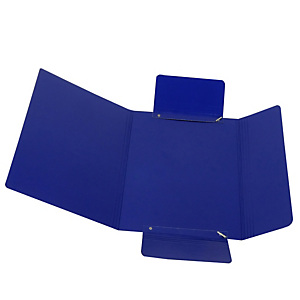 CART. GARDA Cartellina con elastico - presspan - 3 lembi - 700 gr - 25x34 cm - blu - Cartotecnica del Garda