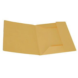 CART. GARDA Cartelline 3 lembi - senza stampa - cartoncino Manilla 200 gr - 25x33 cm - giallo - Cartotecnica del Garda - conf. 50 pezzi