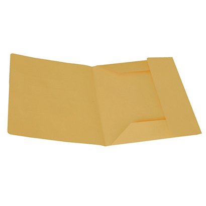 CART. GARDA Cartelline 3 lembi - senza stampa - cartoncino Manilla 200 gr - 25x33 cm - giallo - Cartotecnica del Garda - conf. 50 pezzi - 1