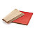 Carta da regalo in fogli, 70 x 100 cm, Carta Kraft, Rosso con retro avana (confezione 25 fogli) - 1