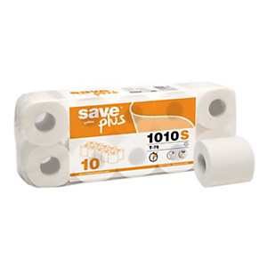 Carta igienica in rotolo Save Plus, 2 veli, Goffrata, Bianco (confezione 10 rotoli) Carta igienica in rotolo Save Plus, 2 veli, Goffrata, Bianco (confezione 10 rotoli)