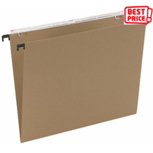 Cartelle sospese per cassetti, Interasse 33 cm, Fondo V, 30,5 x 24,3 cm, Avana (confezione 25 pezzi) Cartelle sospese per cassetti, Interasse 33 cm, Fondo V, 30,5 x 24,3 cm, Avana (confezione 25 pezzi)