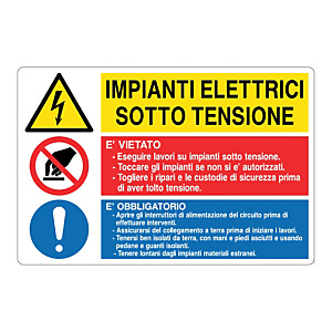 Cartelli segnaletici multisimbolo in alluminio Cartelli segnaletici multisimbolo in alluminio