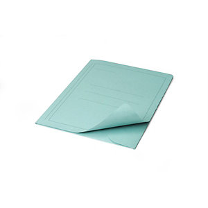 Cartellina a 3 lembi, 25,4 x 33,4 cm, Con stampa, Cartoncino manilla riciclato al 100%, Azzurro (confezione 50 pezzi)