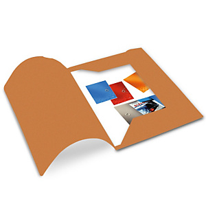Cartellina a 3 lembi, 25,4 x 33,4 cm, Senza stampa, Cartoncino manilla riciclato al 100%, Arancio (confezione 50 pezzi) Cartellina a 3 lembi, 25,4 x 33,4 cm, Senza stampa, Cartoncino manilla riciclato al 100%, Arancio (confezione 50 pezzi)