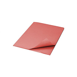 Cartellina a 3 lembi, 25,4 x 33,4 cm, Senza stampa, Cartoncino manilla riciclato al 100%, Rosso fragola (confezione 50 pezzi)