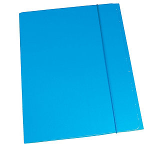 Cartellina a 3 lembi con elastico - Azzurro (confezione 10 pezzi)