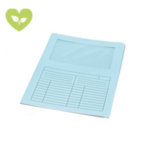 Cartellina a L con finestra, 22 x 31 cm, Cartoncino 120 g/m², Azzurro (confezione 50 pezzi) Cartellina a L con finestra, 22 x 31 cm, Cartoncino 120 g/m², Azzurro (confezione 50 pezzi)