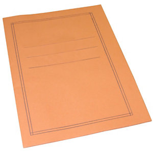 Cartellina semplice, Con stampa, 24,4 x 34 cm, Cartoncino manilla riciclato al 100%, Arancio (confezione 100 pezzi)