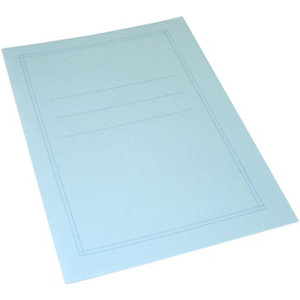 Cartellina semplice, Con stampa, 24,4 x 34 cm, Cartoncino manilla riciclato al 100%, Azzurro (confezione 100 pezzi)