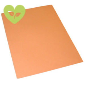 Cartellina semplice senza stampa, 24,5 x 34 cm, Cartoncino manilla riciclato 190 g/m², Arancio (confezione 100 pezzi)