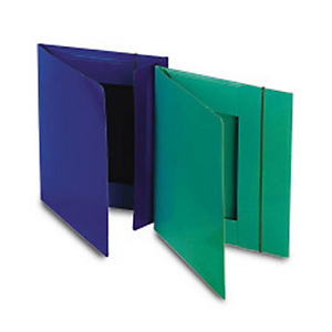 Cartelline a 3 lembi con elastico - Verde (confezione 10 pezzi) Cartelline a 3 lembi con elastico - Verde (confezione 10 pezzi)