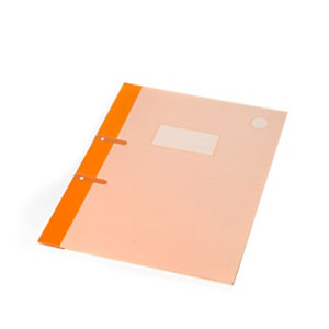 Cartelline a 3 lembi con fori, 24,5 x 33 cm, Cartoncino plastificato 300 g/m², Arancione (confezione 10 pezzi)