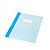 Cartelline a 3 lembi con fori, 24,5 x 33 cm, Cartoncino plastificato 300 g/m², Azzurro (confezione 10 pezzi) - 1