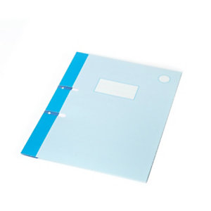Cartelline a 3 lembi con fori, 24,5 x 33 cm, Cartoncino plastificato 300 g/m², Azzurro (confezione 10 pezzi)