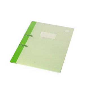 Cartelline a 3 lembi con fori, 24,5 x 33 cm, Cartoncino plastificato 300 g/m², Verde (confezione 10 pezzi)