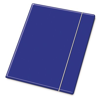 Cartelline blu a tre lembi con elastico - 1
