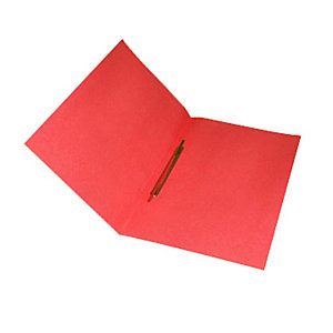 Cartelline con pressino fermafogli, Manilla, 250 x 345 mm, Rosso pastello (confezione 25 pezzi)