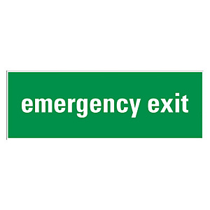 Cartello adesivo Uscita di emergenza, 10,5 x 30 cm Cartello adesivo Uscita di emergenza, 10,5 x 30 cm