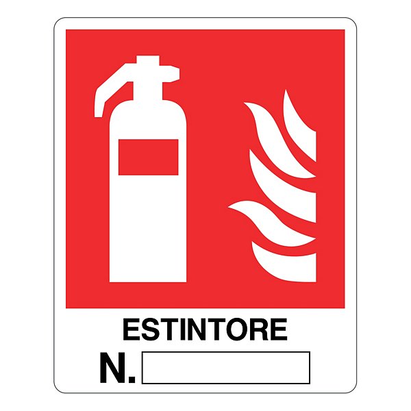 Cartello allarme antincendio in alluminio 125x145 mm - 4
