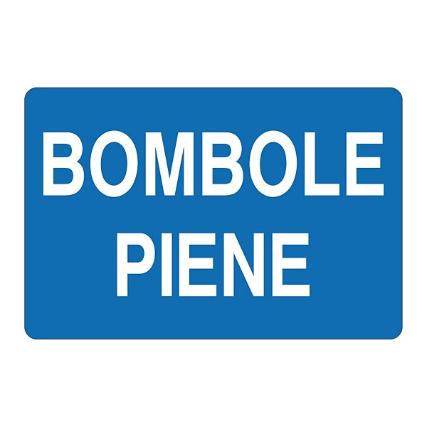 Cartello bombole vuote in alluminio 300x200 mm - 6