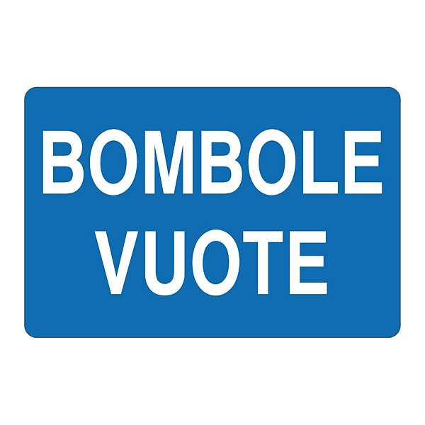 Cartello bombole vuote in alluminio 300x200 mm - 7