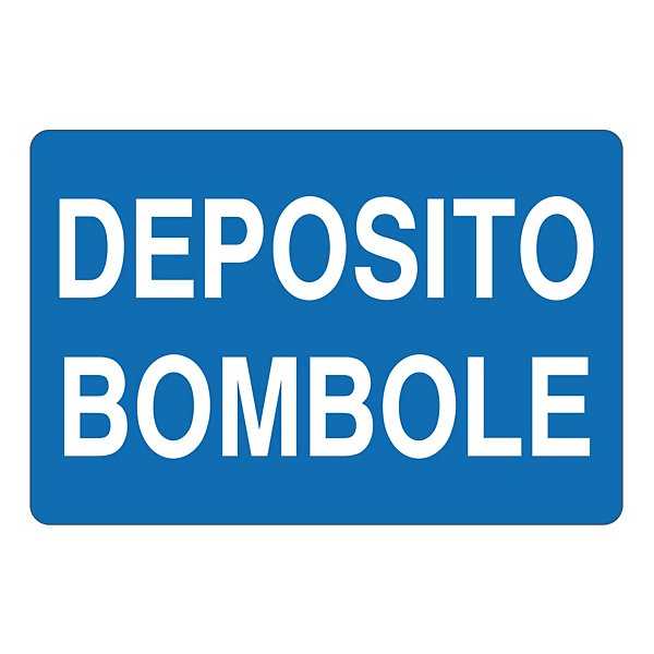 Cartello bombole vuote in alluminio 300x200 mm - 49