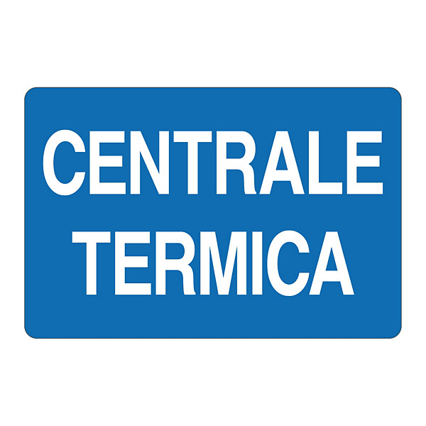 Cartello informativo centrale termica in alluminio 300 x 200  mm - 1
