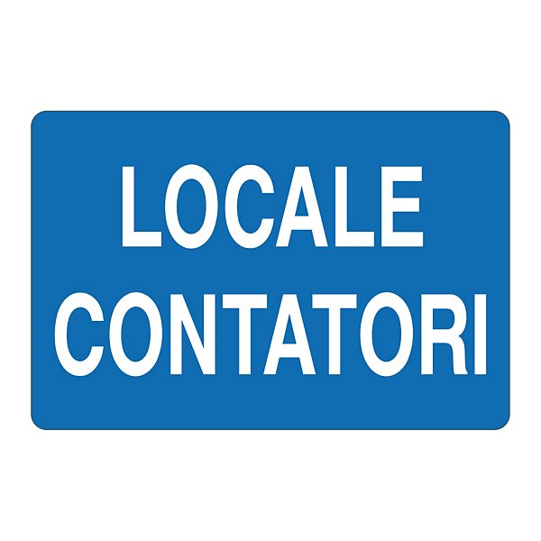 Cartello informativo locale contatori in alluminio 300 x 200  mm - 39