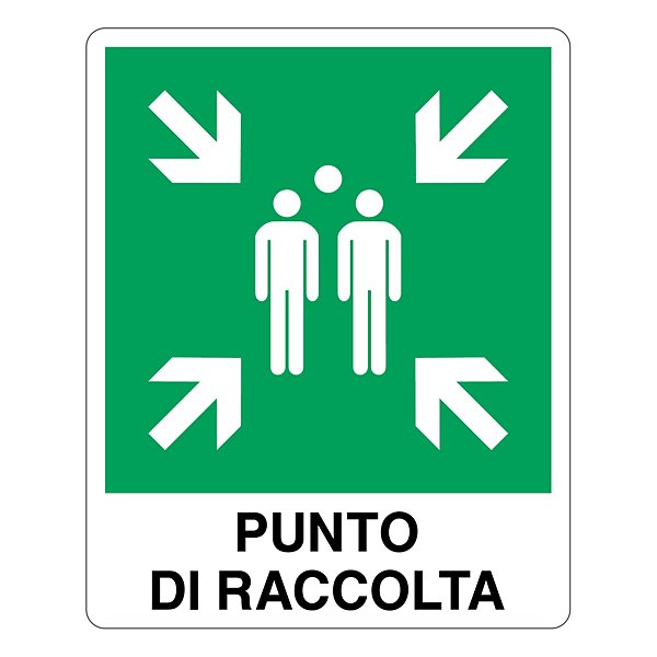 Cartello punto di raccolta in alluminio 400x600 mm - 5