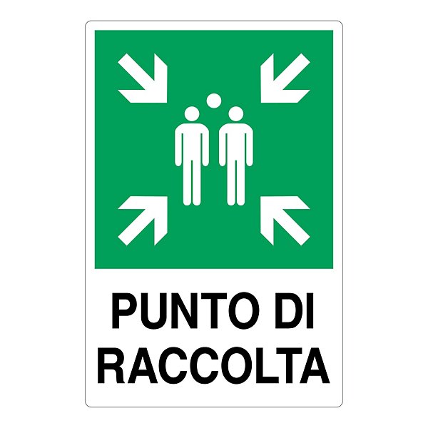 Cartello punto di raccolta in alluminio 400x600 mm - 6