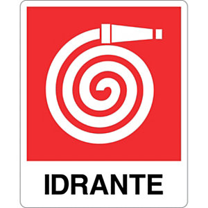 Cartello segnaletico Idrante, Alluminio, Non adesivo, 25 x 31 cm